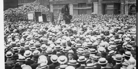 Anarchist Alexander Berkman addresses the crowd