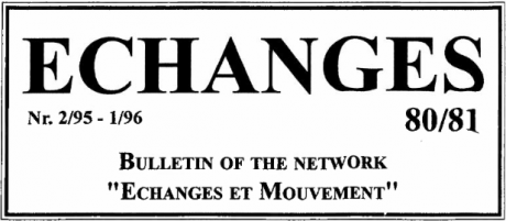 Echanges: bulletin of the network Echanges et Mouvement, (1975–1996)
