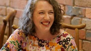 Singer and writer Angie Hart at lunch at Hutong Dumpling Bar, Melbourne.