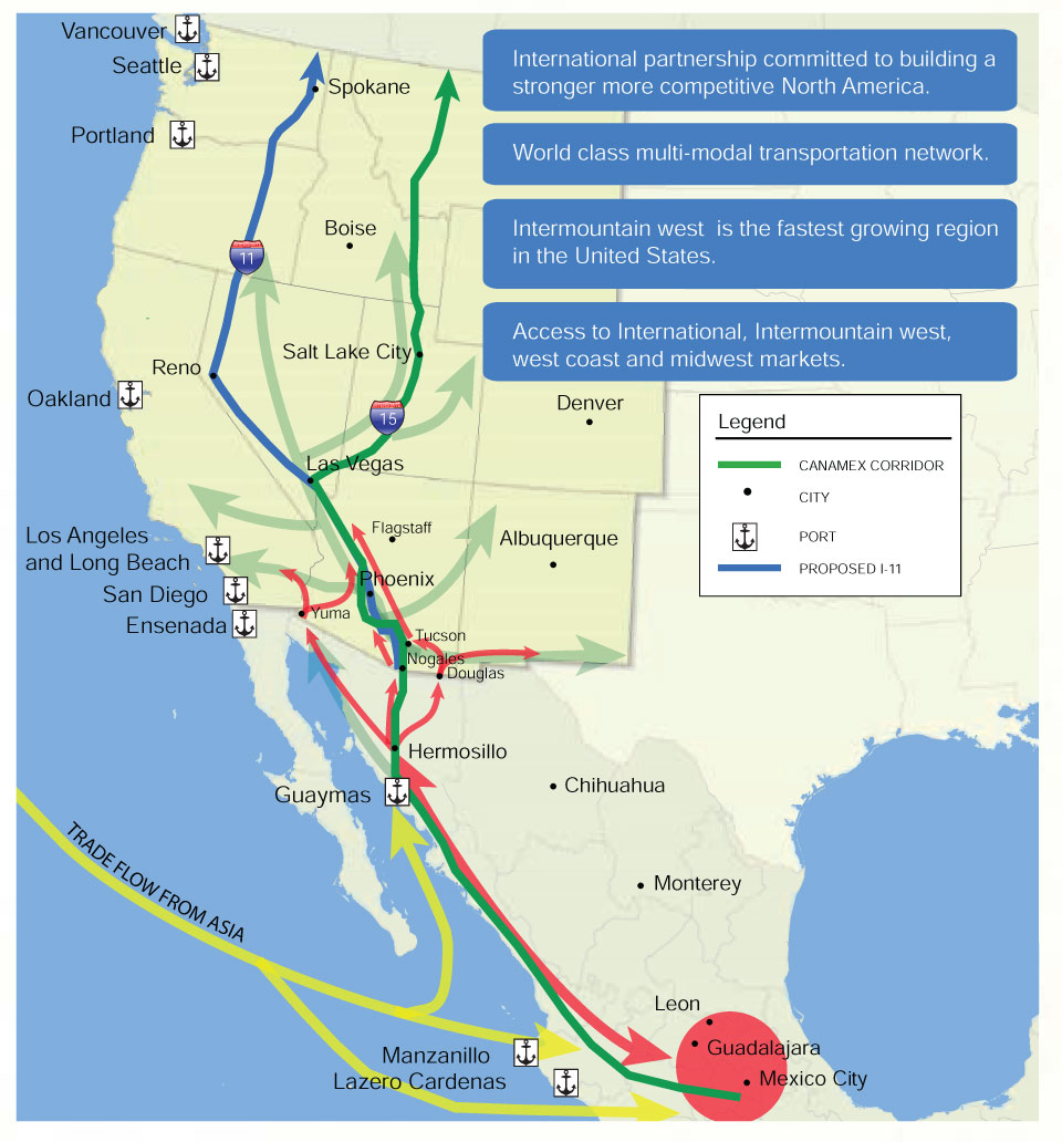 I-11, Intermountain West Corridor, Canamex