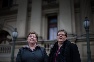 Hendrika Jooste (right) and her sister Elizabeth Fourie. Elizabeth is a nutritionist who flew to the conference from ...