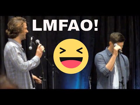 Jensen Ackles Inappropriate Prank On Misha Collins In Season 13. Jared Looses It! Chicon 2017