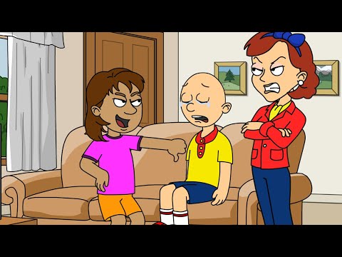 Dora misbehaves at Caillou's house and gets grounded