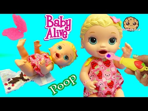 Babysitting Baby Alive Super Snacks Snackin' Lily Feed Playdoh Food + Poops - Cookieswirlc Video