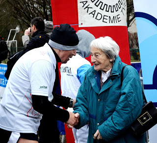 Zátopek's widow, Dana, now aged 94, pictured in 2014