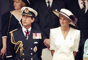 Prince Charles with wife Princess Diana in 1991. (AP Photo)