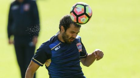 Newcastle Jets training at Ray Watt Oval, Callaghan. Picture shows Nikolai Topor-Stanley