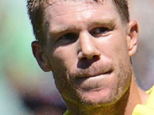 Australia's David Warner gestures after scoring 100 during the one-day international cricket match between Australia and Pakistan at the Adelaide Oval in Adelaide on January 26, 2017. / AFP PHOTO / Brenton Edwards / -- IMAGE RESTRICTED TO EDITORIAL USE - STRICTLY NO COMMERCIAL USE --