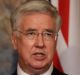 British Defence Secretary Michael Fallon speaks during a press conference with U.S. Defense Secretary James Mattis at ...