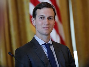 FILE - In this June 22, 2017, file photo, White House senior adviser Jared Kushner listens during the "American Leadership in Emerging Technology" event with President Donald Trump in the East Room of the White House in Washington.