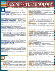 Business Terminology Laminated Reference Guide