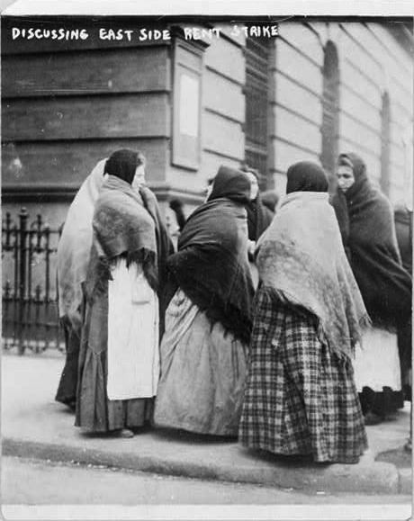 Tenants discuss the rent strike, early 1908