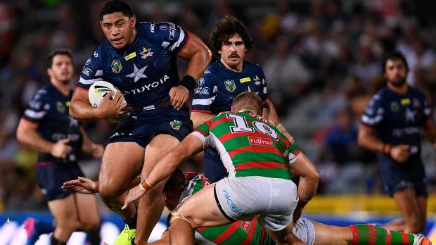 Jason Taumalolo bends the South Sydney line.