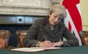 Prime Minister Theresa May signed her Article 50 setting out the UK's intention to withdraw from the European Union, 28th March 2017. Photo: Jay Allen / Number 10 via Flickr (CC BY-NC-ND).