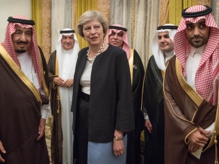 Theresa May and Saudi Arabian leader