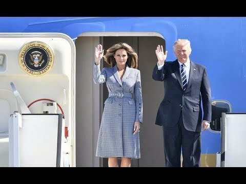 President Trump arrives in Belgium, Brussels. May 24, 2017.  President Trump in Belgium. Brussels.