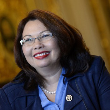 Senator-elect Tammy Duckworth from the state of Illinois poses oat the U.S Capitol - DC