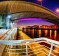 View from below the Kingston Bridge carrying the M8 motorway over the River Clyde in Glasgow, Scotland.