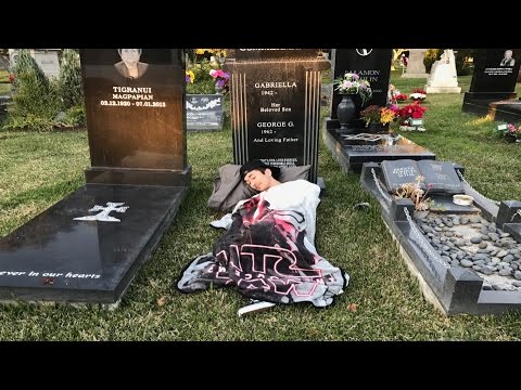 24 Hour Challenge at a CEMETERY *Gone Wrong*