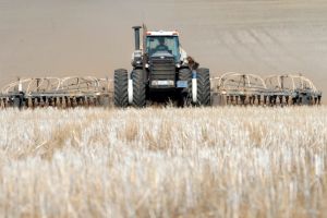 Aaron Sanderson a farmer near St Arnaud is busy seeding this year's crops of wheat, barley and canola Thursday 10 May ...