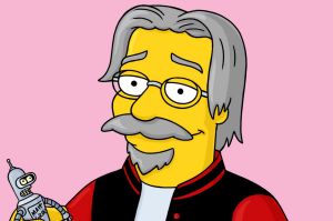 Simpsons creator Matt Groening in animated form.