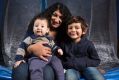 Tania Fernandes, with  sons Myles, four, and Theodore, five months.