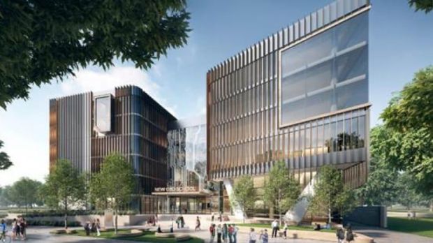 Artist impression of the new school at Fortitude Valley.