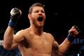 Stealing the spotlight: Injured UFC middleweight champion Michael Bisping caused dramas after the interim result, ...