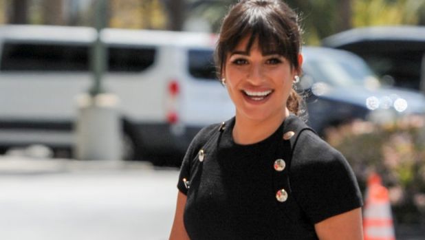 Cute as a button ... Lea Michele in Michael Kors.