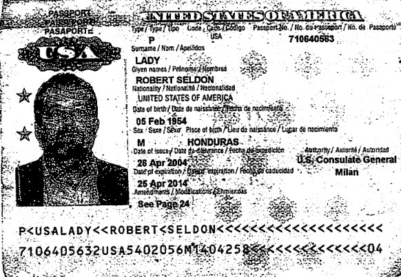 CIA Officer Robert Lady Passport