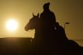 Lucy Yeomans rides Jameka after work at Mordialloc beach. She gets to see the sunrise every morning, "which is pretty ...