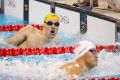 Best of enemies: Mack Horton defeats Sun Yang in the 400-metre freestyle final in Rio.