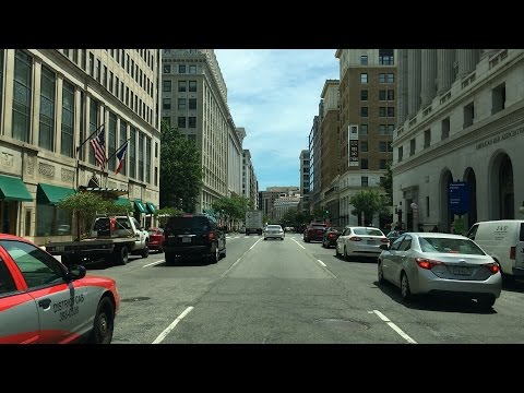 Driving Downtown - Washington DC USA