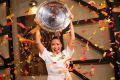 Diana Chan celebrates her victory during the 2017 MasterChef Australia grand final.