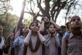 Students take a tour of the Mangar Bani forest and listen for birds.