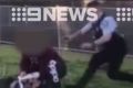 Footage obtained by Channel Nine shows the dramatic arrest in South Wentworthville.