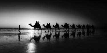Cable Beach Camel Train - A great way to spend the end of a long day in Broome is to sit on the beach and wait for that ...