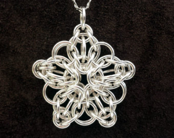 Celtic Star Chainmail Pendant - Sterling Silver