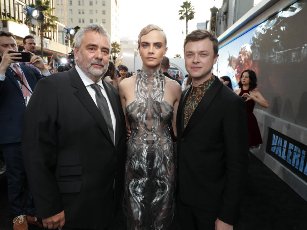 Luc Besson, Dane DeHaan, and Cara Delevingne at an event for Valerian and the City of a Thousand Planets (2017)