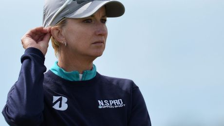 Karrie Webb of Australia holds the opening round lead at the Scottish Open.