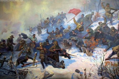 Russian Civil War battle scene