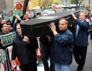 Protest by the New York police union