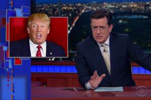 Stephen Colbert takes on Trump.