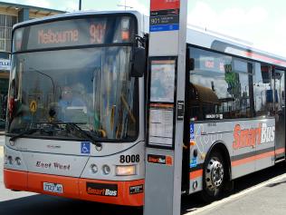 A new bus line from Frankston going all the way to Melbourne Airport with over 200 stops taking 4 hours. The bus parked at the start of the journey in Frankston