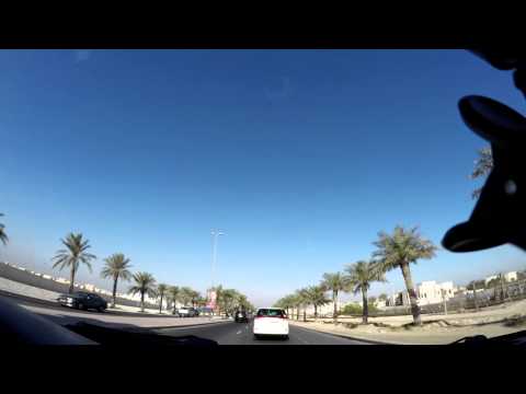 Time Lapse car trip from East Riffa to Seef Area in Bahrain