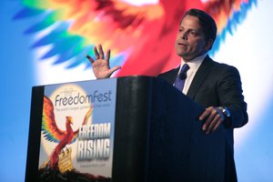 Anthony Scaramucci speaking at the FreedomFest at Planet Hollywood in Las Vegas, Nevada