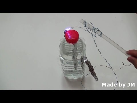 Plastic Water Bottle Capacitor (Leyden Jar)