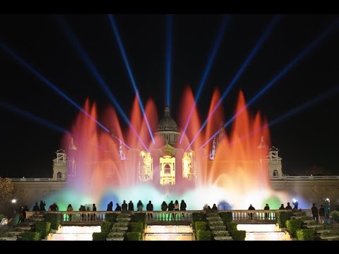 fuente mágica Barcelona Montjuic 2015 HD