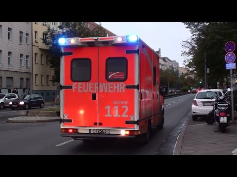 [Rasant rückwärts] - RTW BW 1300/1 + RTW 2500/1 Berliner Feuerwehr