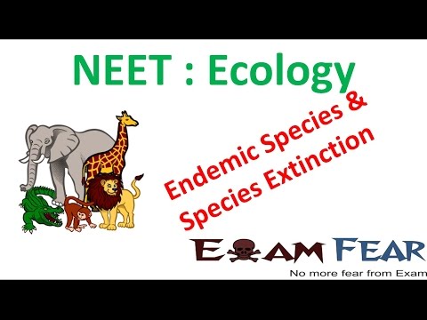 NEET Biology Ecology : Endemic Species & Species Extinction